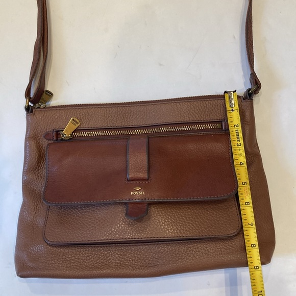 Fossil Kinley Crossbody Brown Leather Bag - Picture 16 of 17